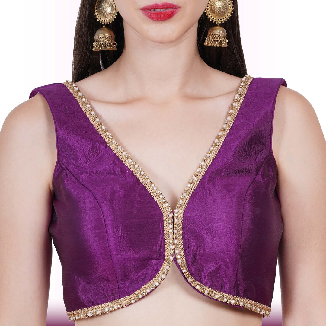 Brocade Lehenga for Celebrations - Purple Media 1 of 6