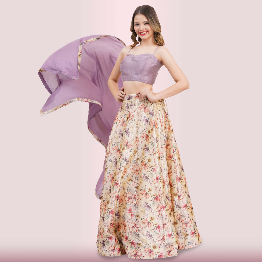Custom Designed Floral Lehenga from Chiro's by Jigyasa
