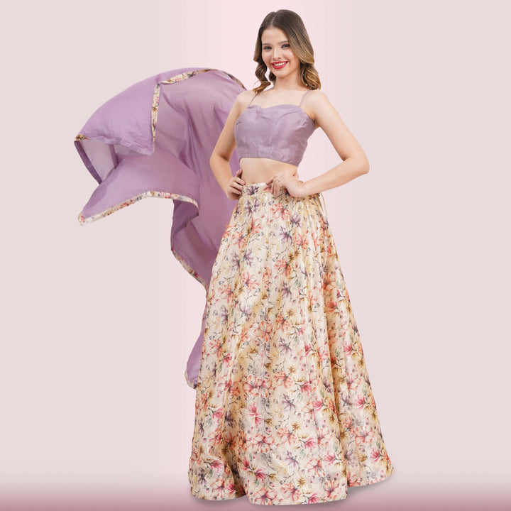 Custom Designed Floral Lehenga from Chiro's by Jigyasa