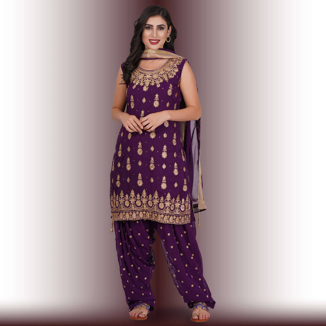 Georgette Patiala Dress - Chiro's By Jigyasa