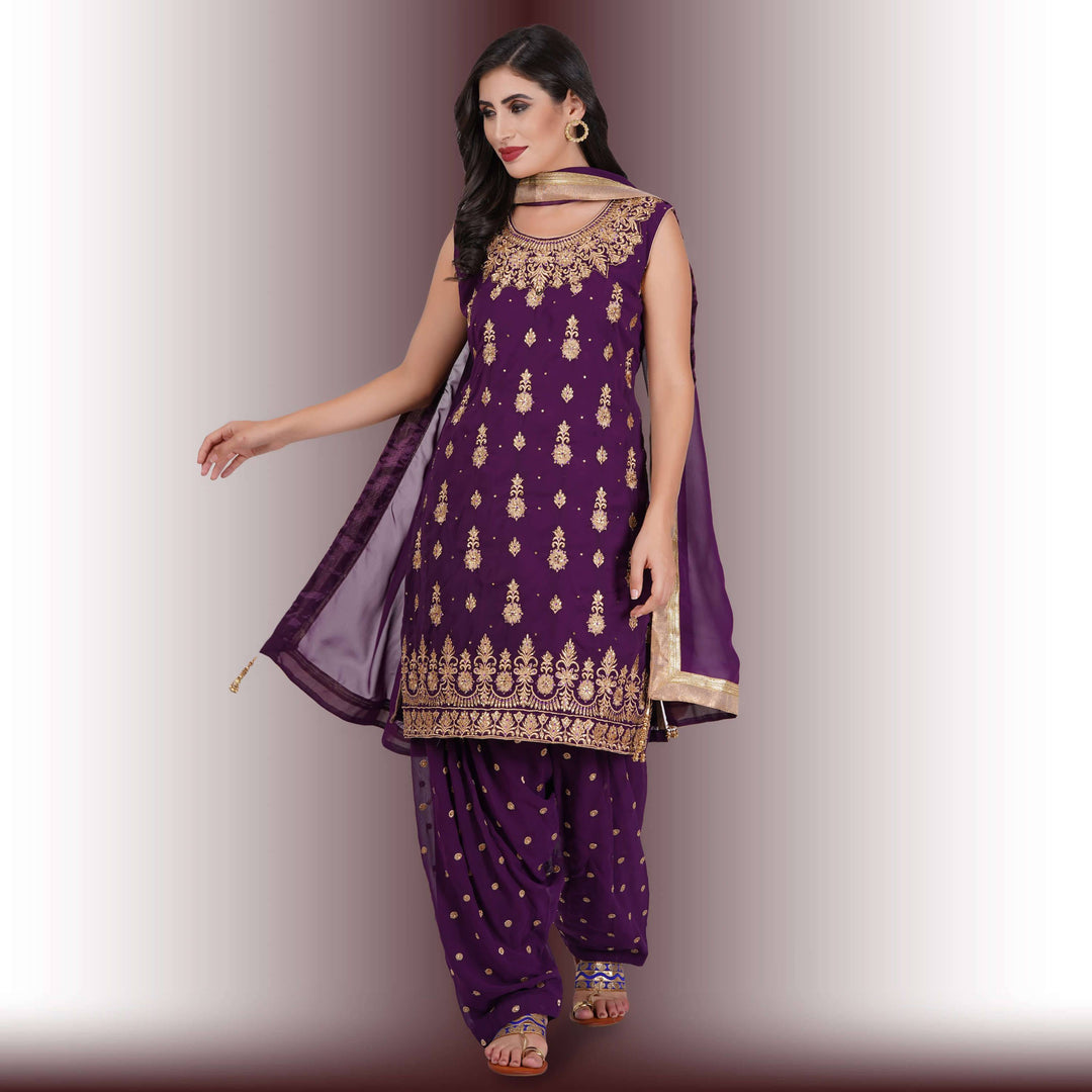 Georgette Patiala Dress - Chiro's By Jigyasa
