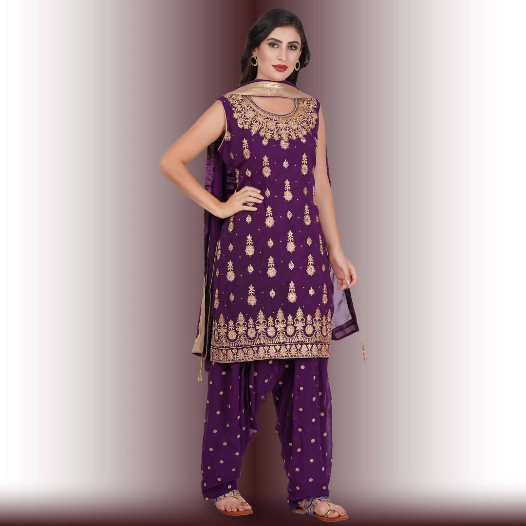 Georgette Patiala Dress - Chiro's By Jigyasa