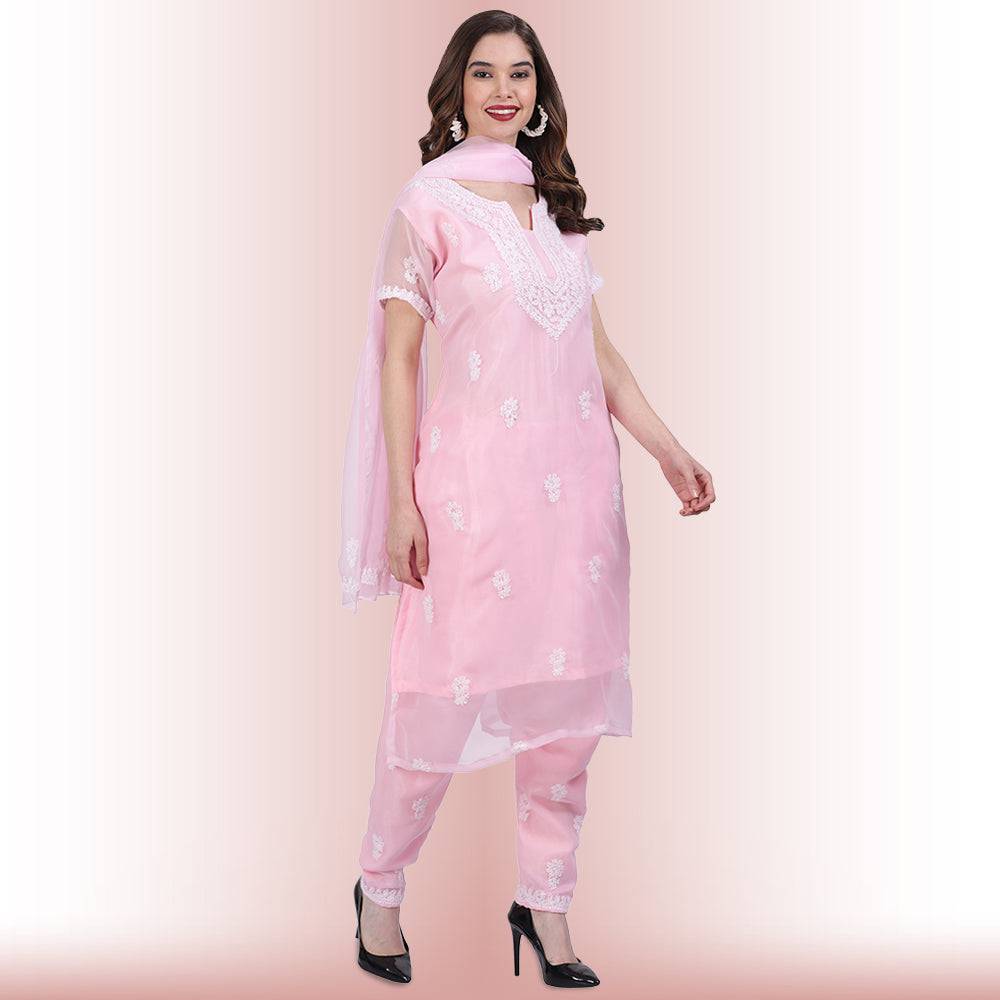 Chikankari Work Indian Dress