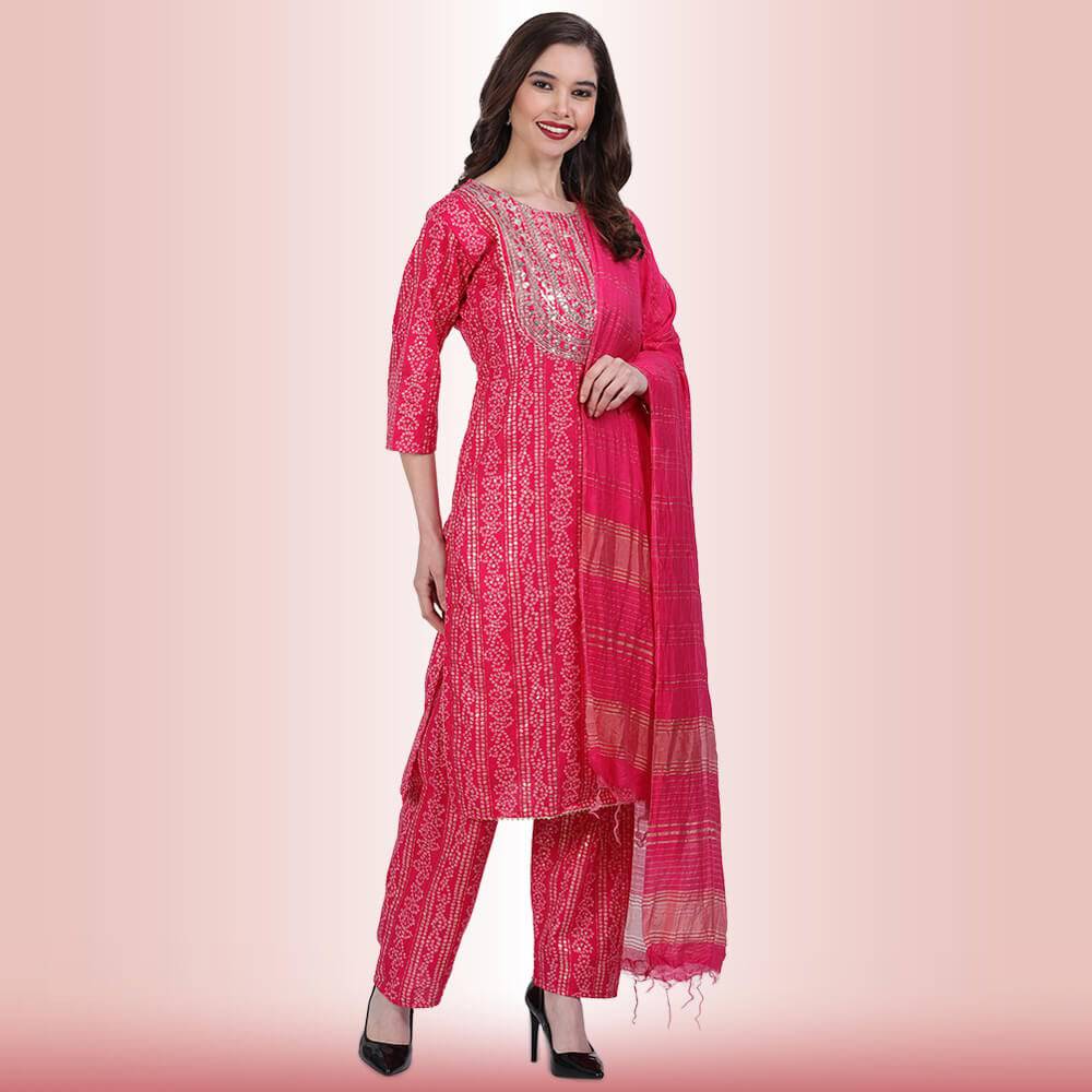 Printed Rayon Indian dress