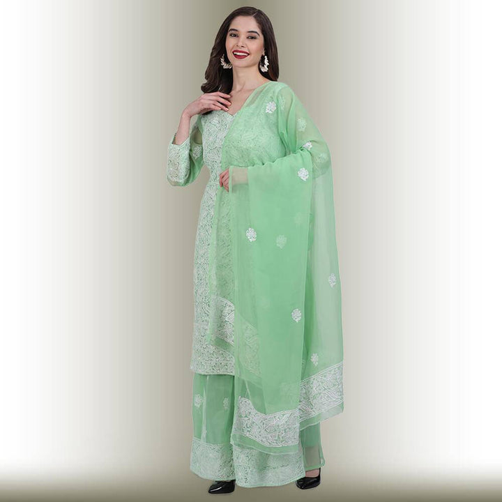 Chikankari Work Garara Dress