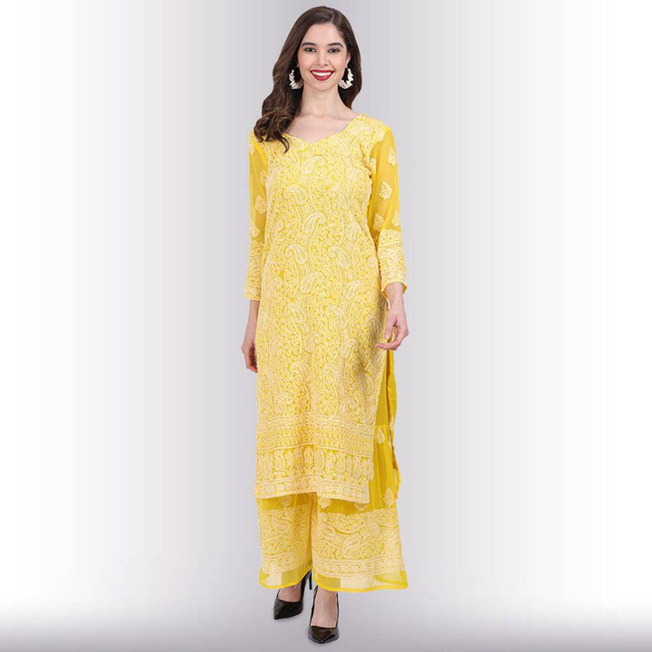Chikankari Work Garara Dress