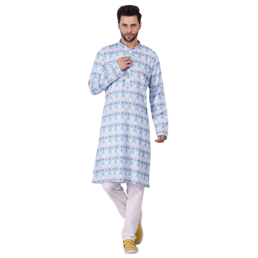 ikkat Print Kurta for men