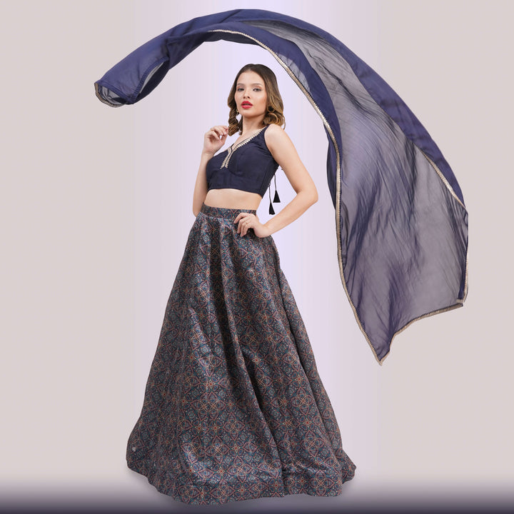 NavyBlueGeometricLehengaCholiSetforpartiesbyChirosbyJigyasa_1