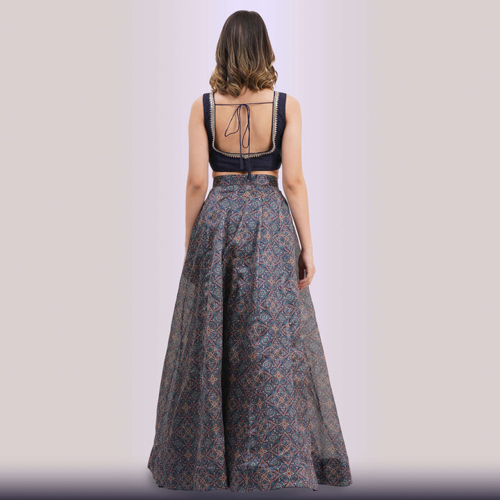 NavyBlueGeometricLehengaCholiSetforpartiesbyChirosbyJigyasa_1