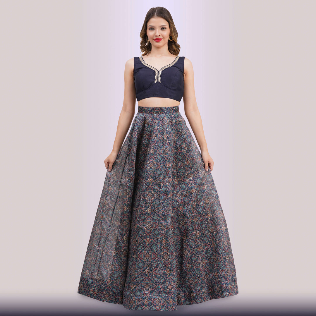NavyBlueGeometricLehengaCholiSetforpartiesbyChirosbyJigyasa_1