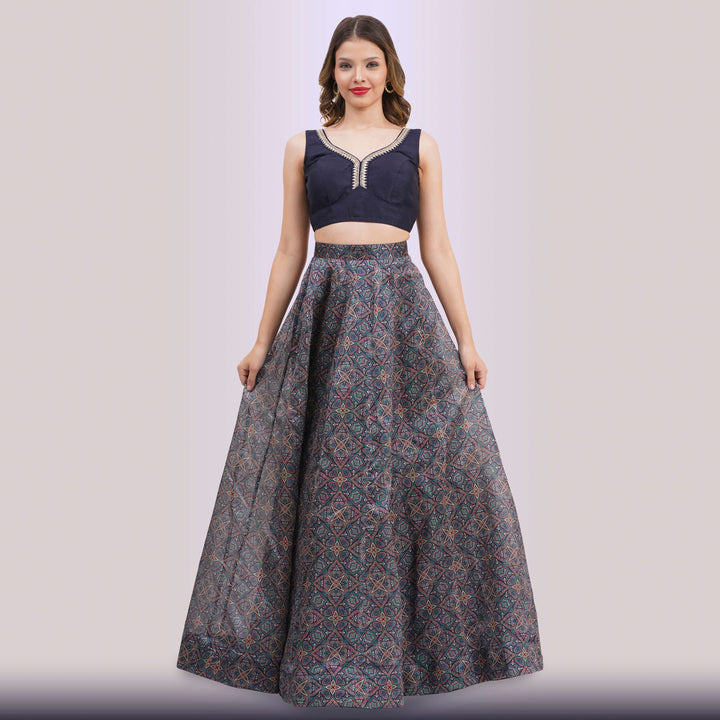 NavyBlueGeometricLehengaCholiSetforpartiesbyChirosbyJigyasa_1