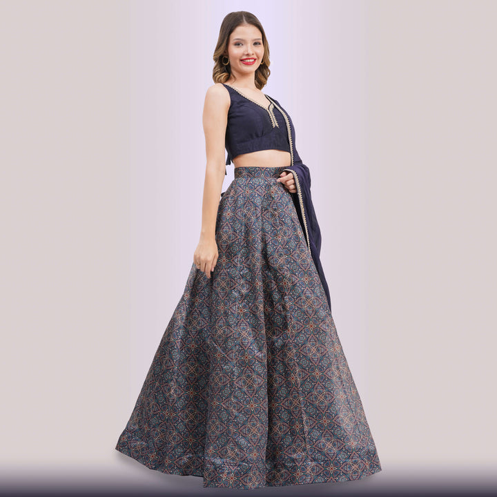 NavyBlueGeometricLehengaCholiSetforpartiesbyChirosbyJigyasa_1