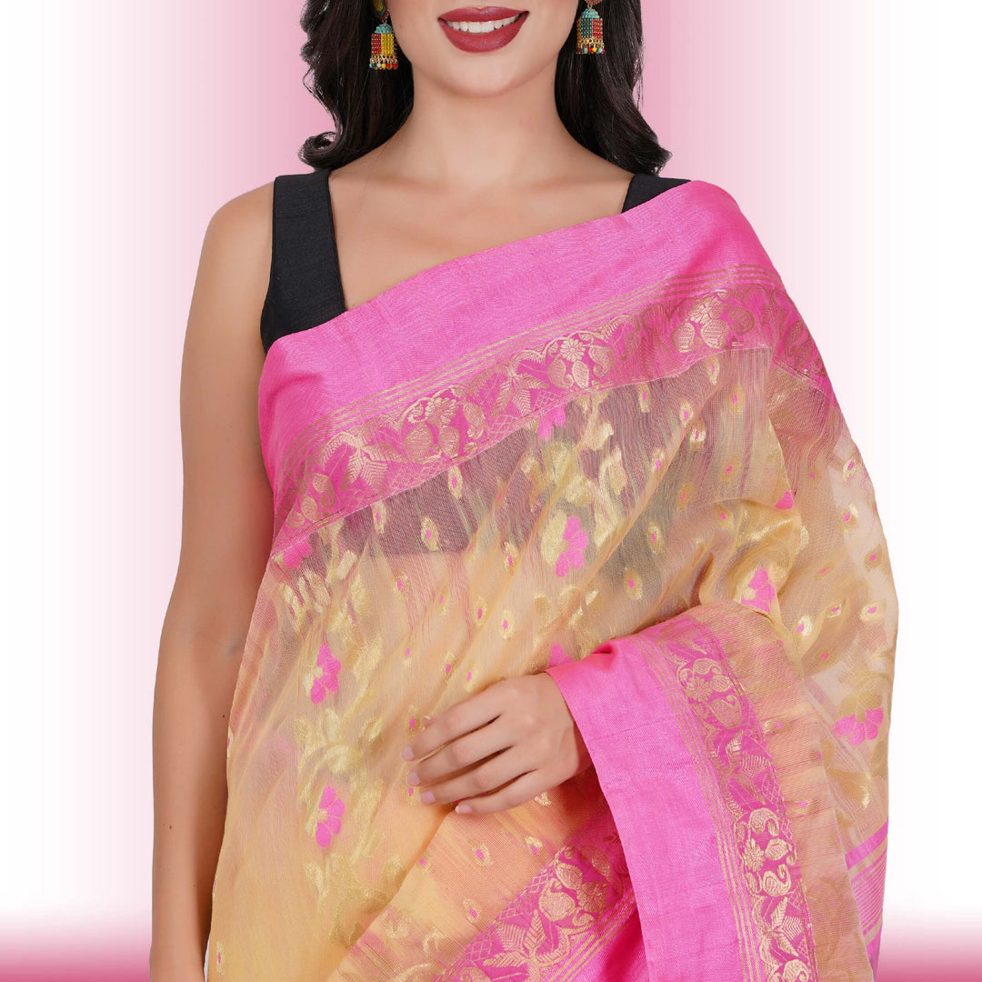 Tussar Silk Sarees with Multicolor Butti - Chiro's By Jigyasa