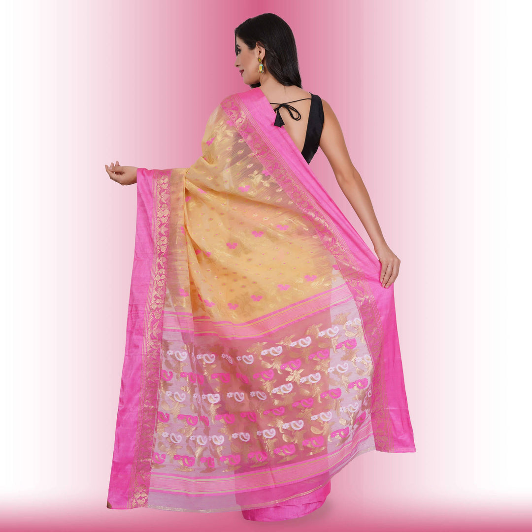 Tussar Silk Sarees with Multicolor Butti - Chiro's By Jigyasa