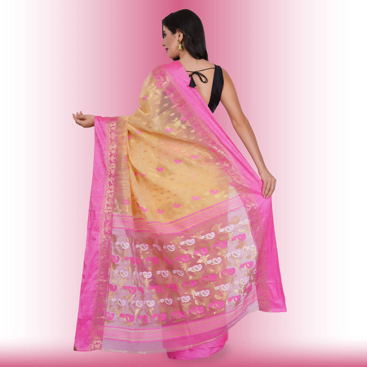 Tussar Silk Sarees with Multicolor Butti - Chiro's By Jigyasa