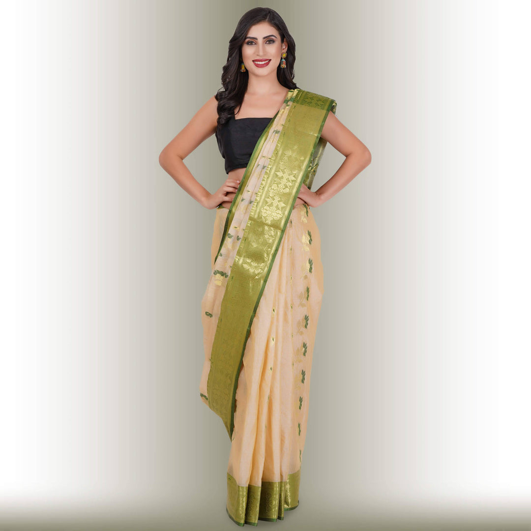 Tussar Silk Sarees with Multicolor Butti - Chiro's By Jigyasa