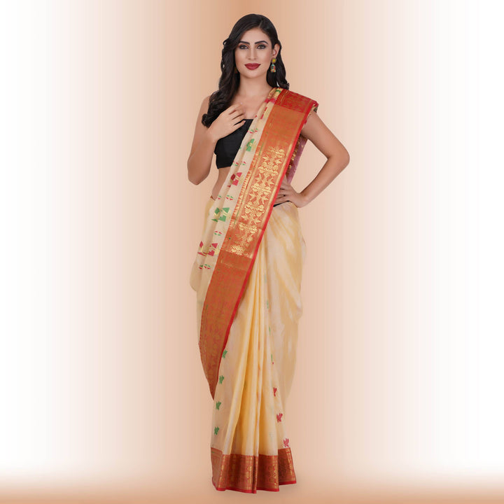Tussar Silk Sarees with Multicolor Butti - Chiro's By Jigyasa