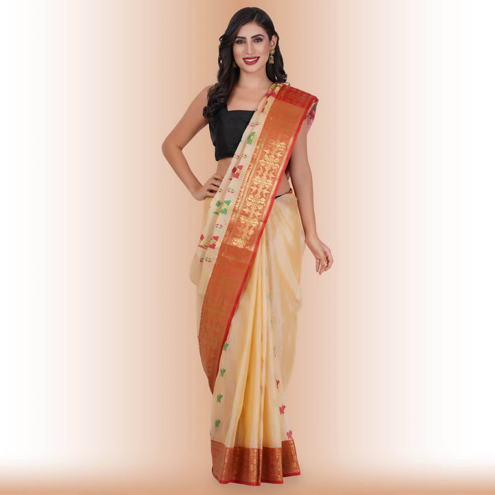 Tussar Silk Sarees with Multicolor Butti - Chiro's By Jigyasa
