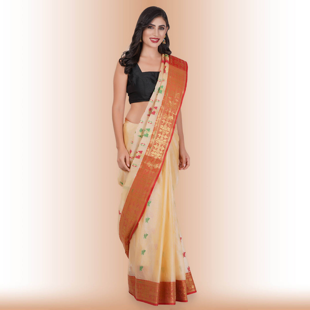 Tussar Silk Sarees with Multicolor Butti - Chiro's By Jigyasa