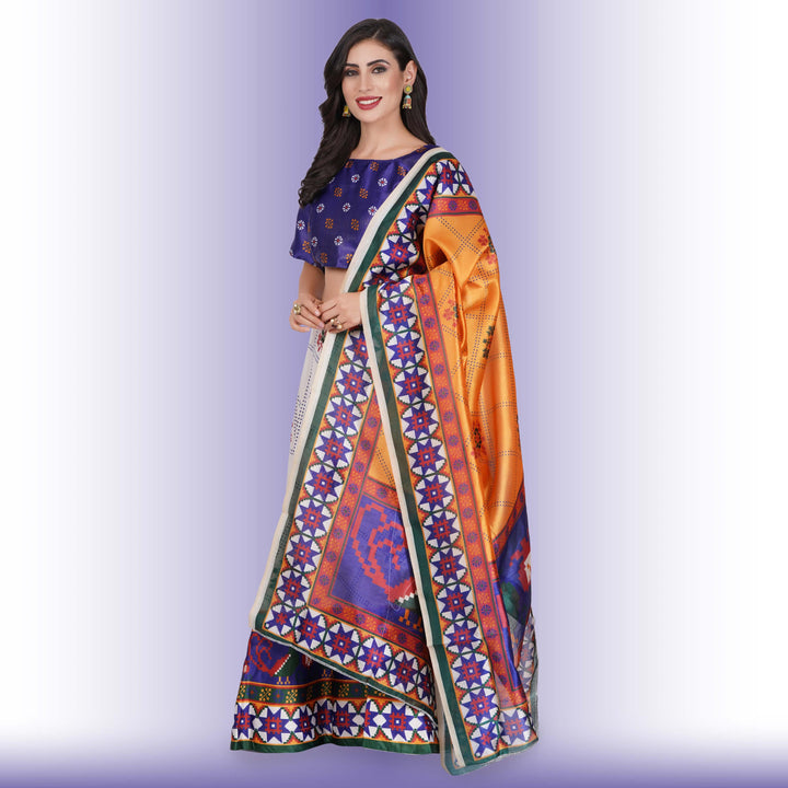 Chania Choli with Geometric Print - Chiro's By Jigyasa