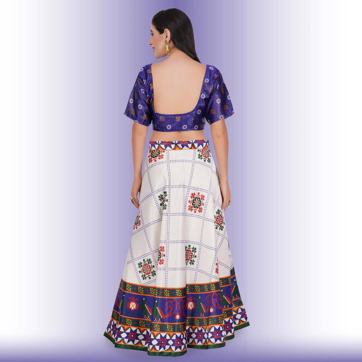 Chania Choli with Geometric Print - Chiro's By Jigyasa