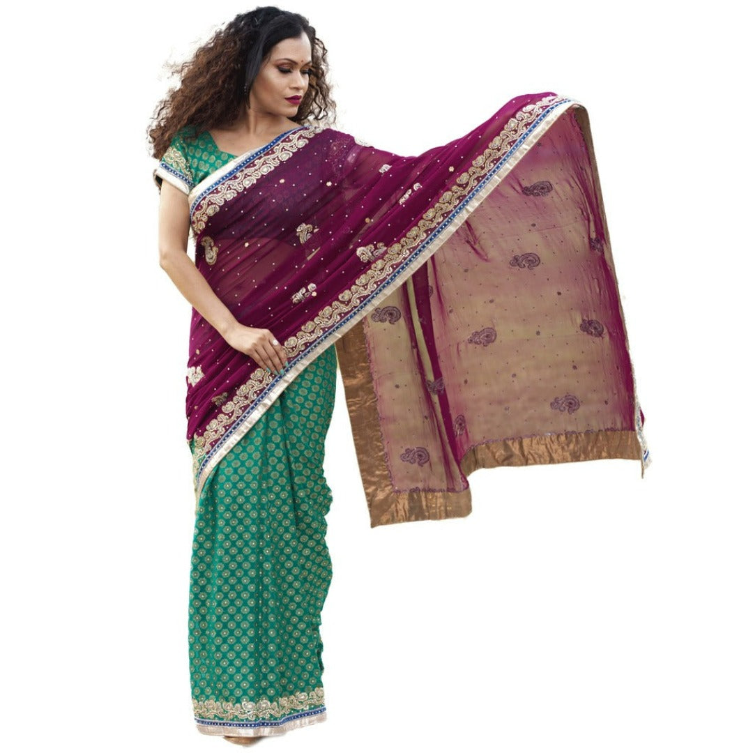 Pure Georgette with stone work Saree