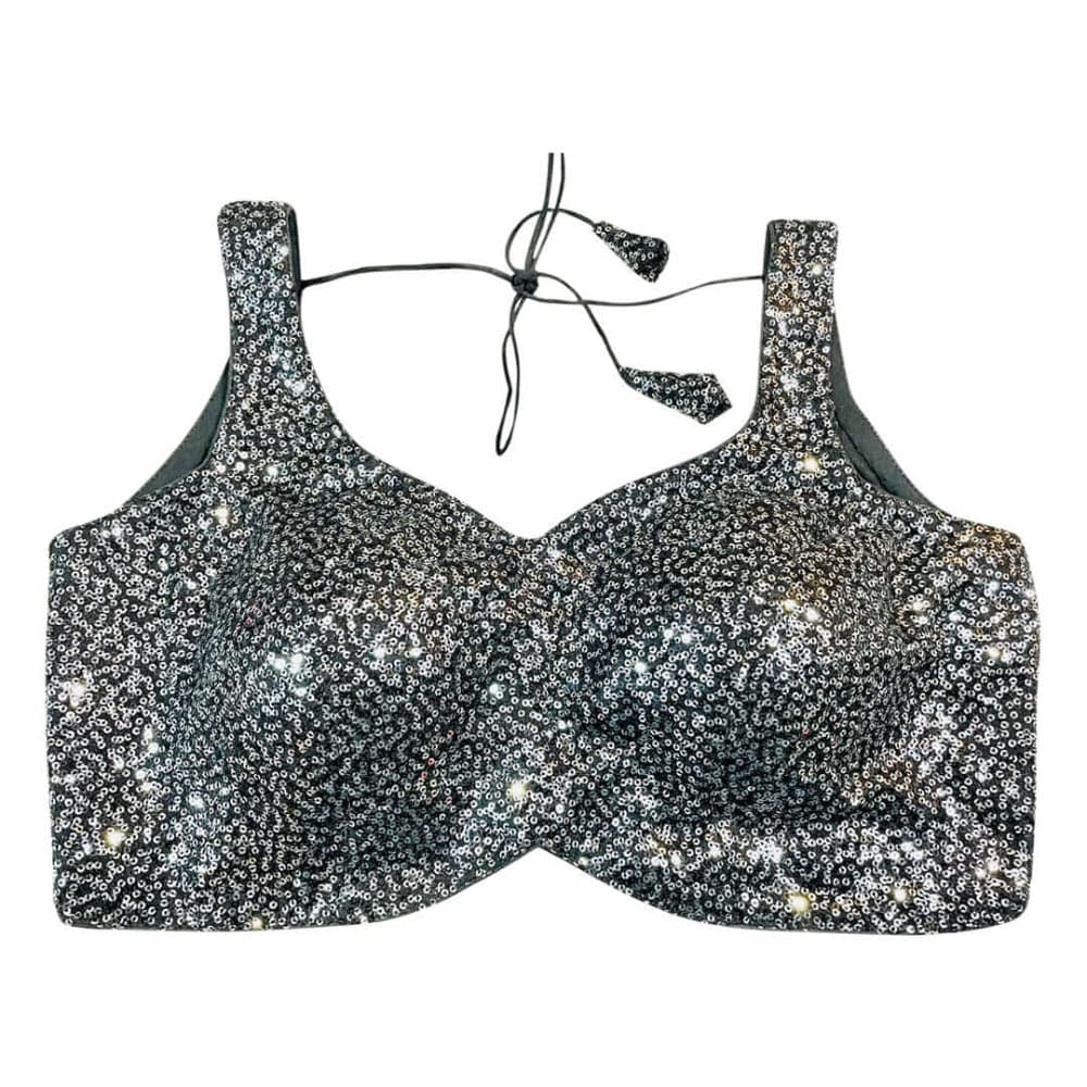 Black modern blouse in Sequin work