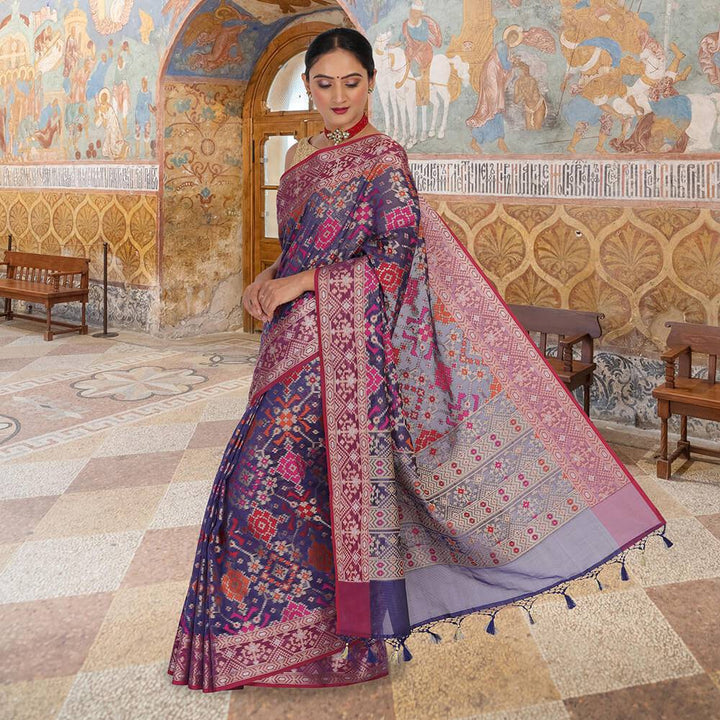 Benarasi Kota Patola sari - Blue