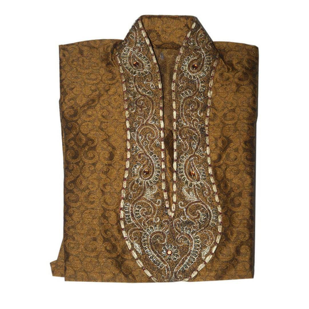 Mustard Color Embroidered Kurta for Boys