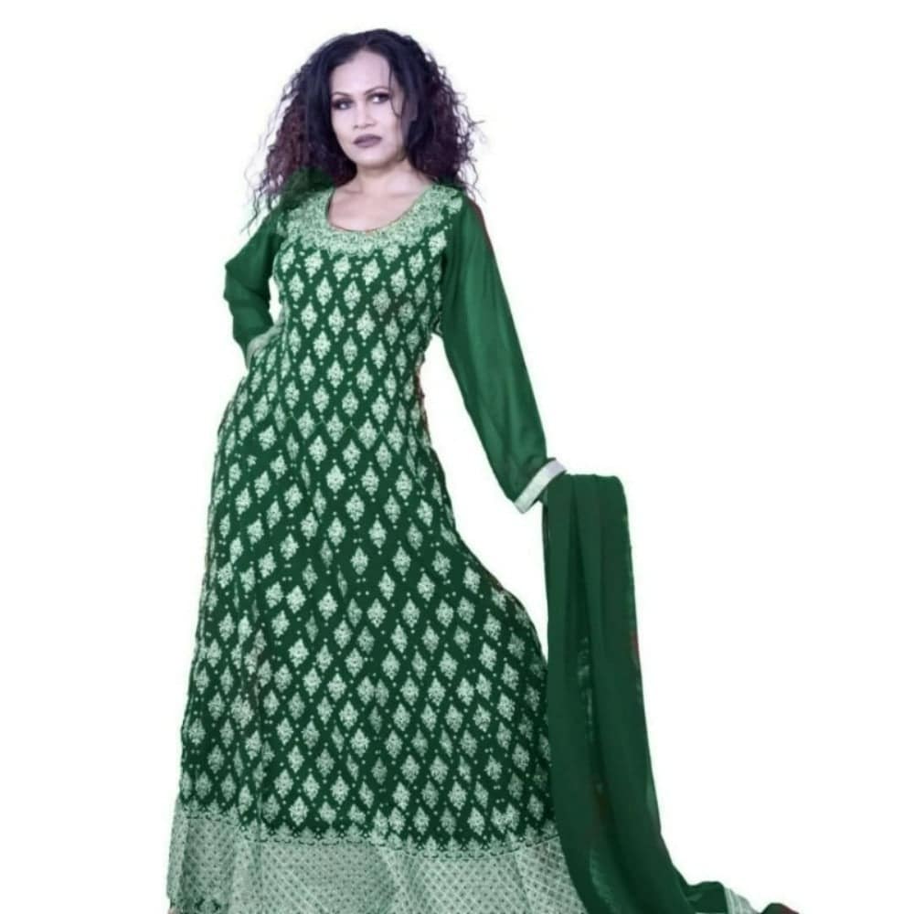 Heavy Anarkali dress - Green