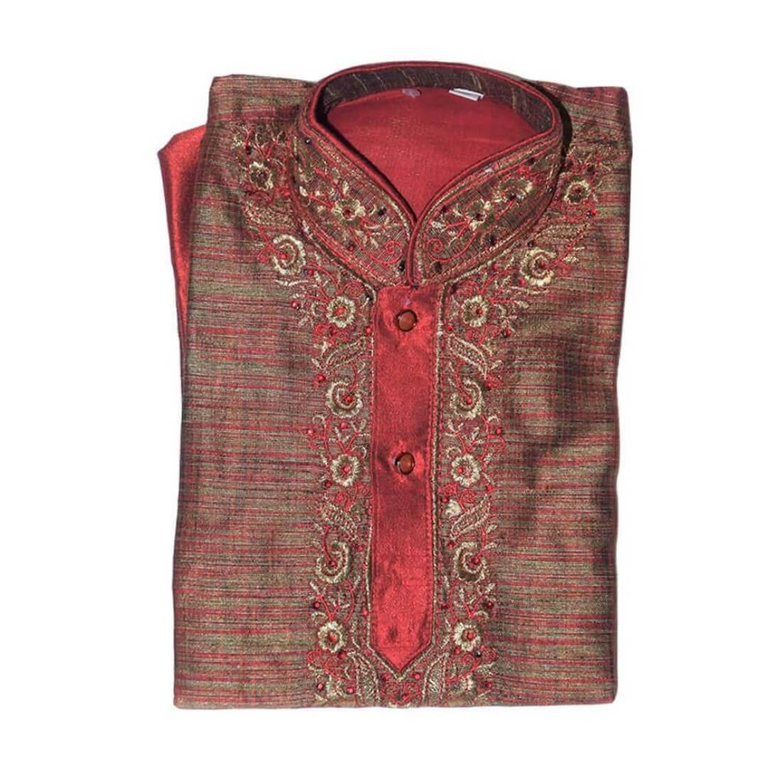 Golden Red Kurta Set