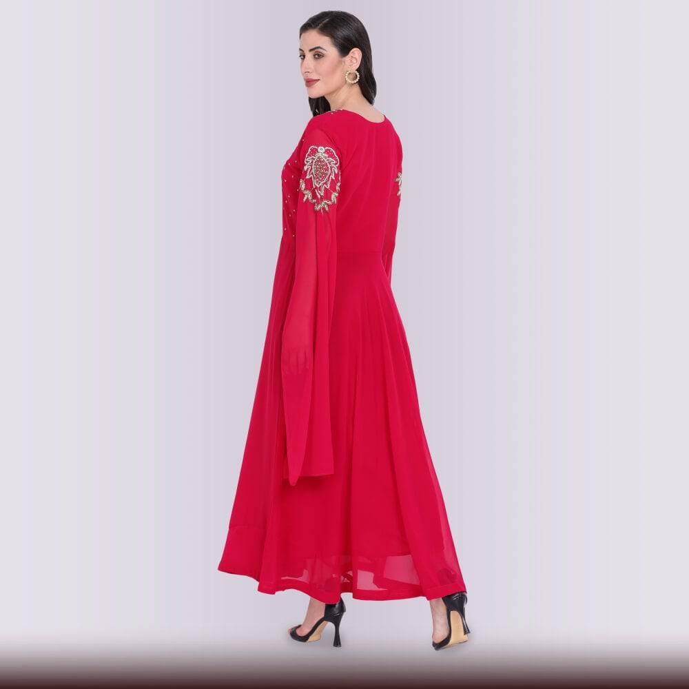 Unique Contemporary Gown dress - Pink