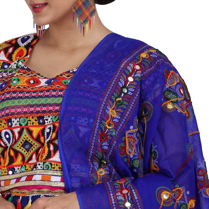 Pink And Blue Traditional Chania Choli