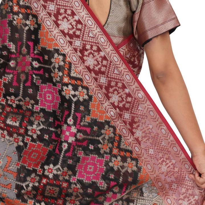 Benarasi Kota Patola sari - Black