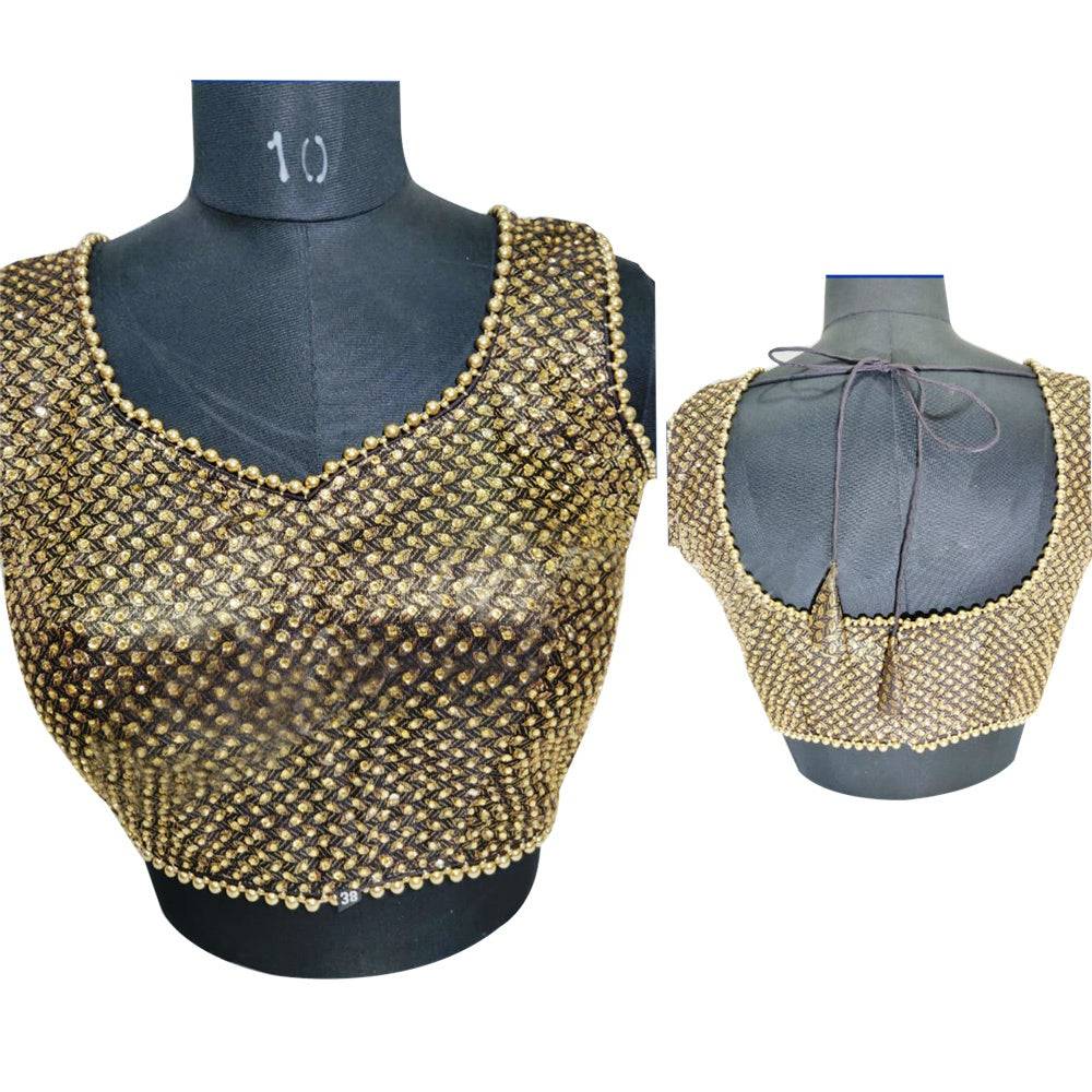 Sleeveless gold Blouse
