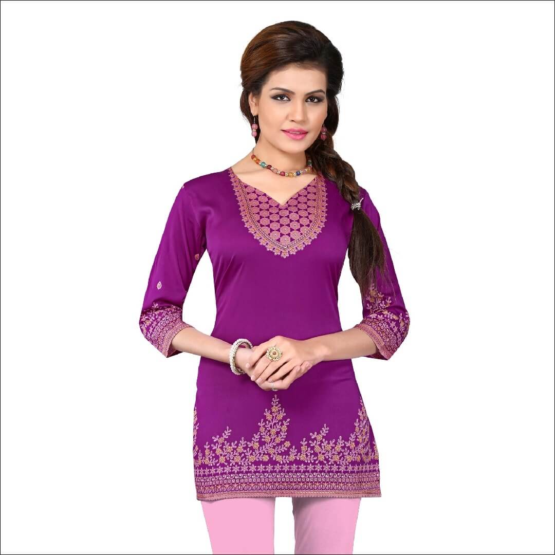 Purple kurti short - Chiro's By Jigyasa