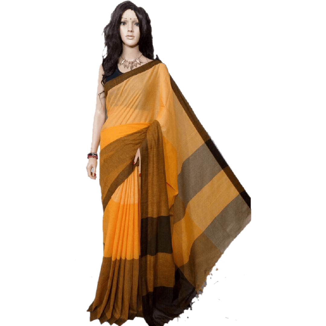 Soft khadi cotton saree dress - Chiro's By Jigyasa