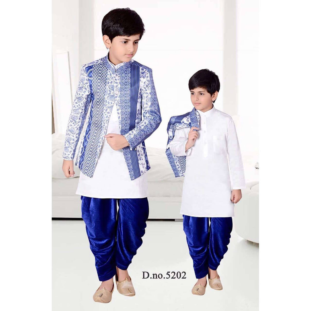Stylish dhoti Kurta for boys- Blue - Chiro's By Jigyasa