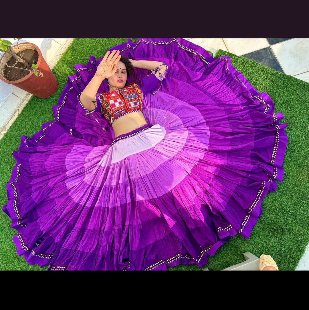 Full Flair Authentic Chania Choli - Purple