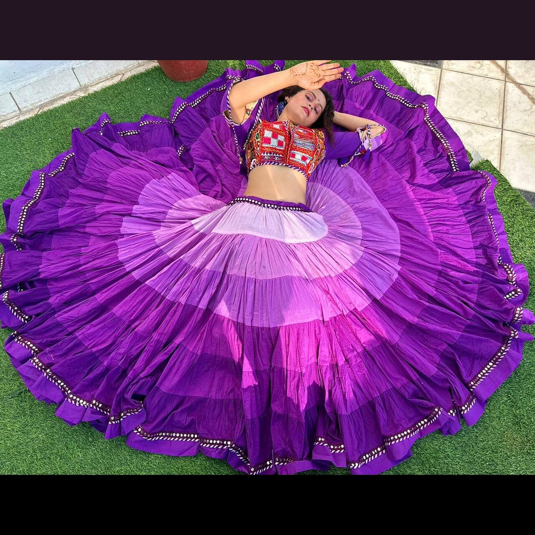 Full Flair Authentic Chania Choli - Purple