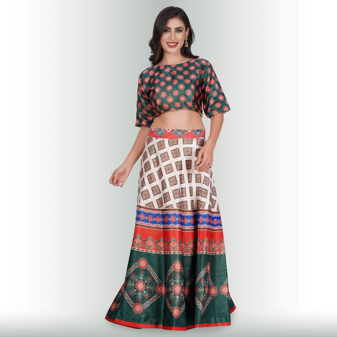 Chania Choli with Geometric Print