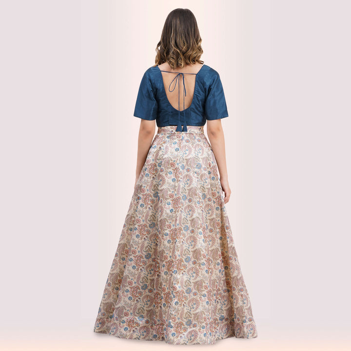 Elegant Paisley Print Lehenga Choli Set