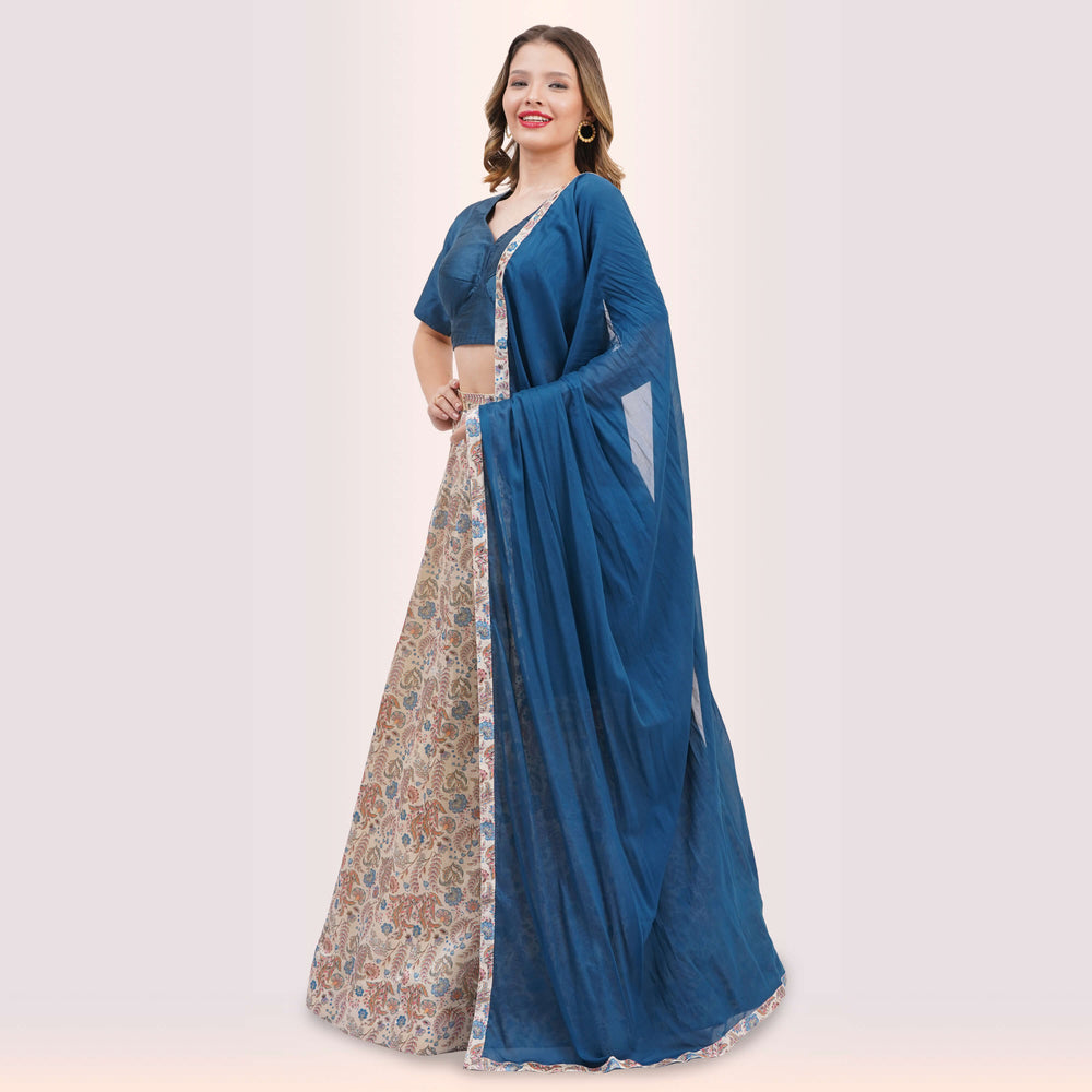 Elegant Paisley Print Lehenga Choli Set