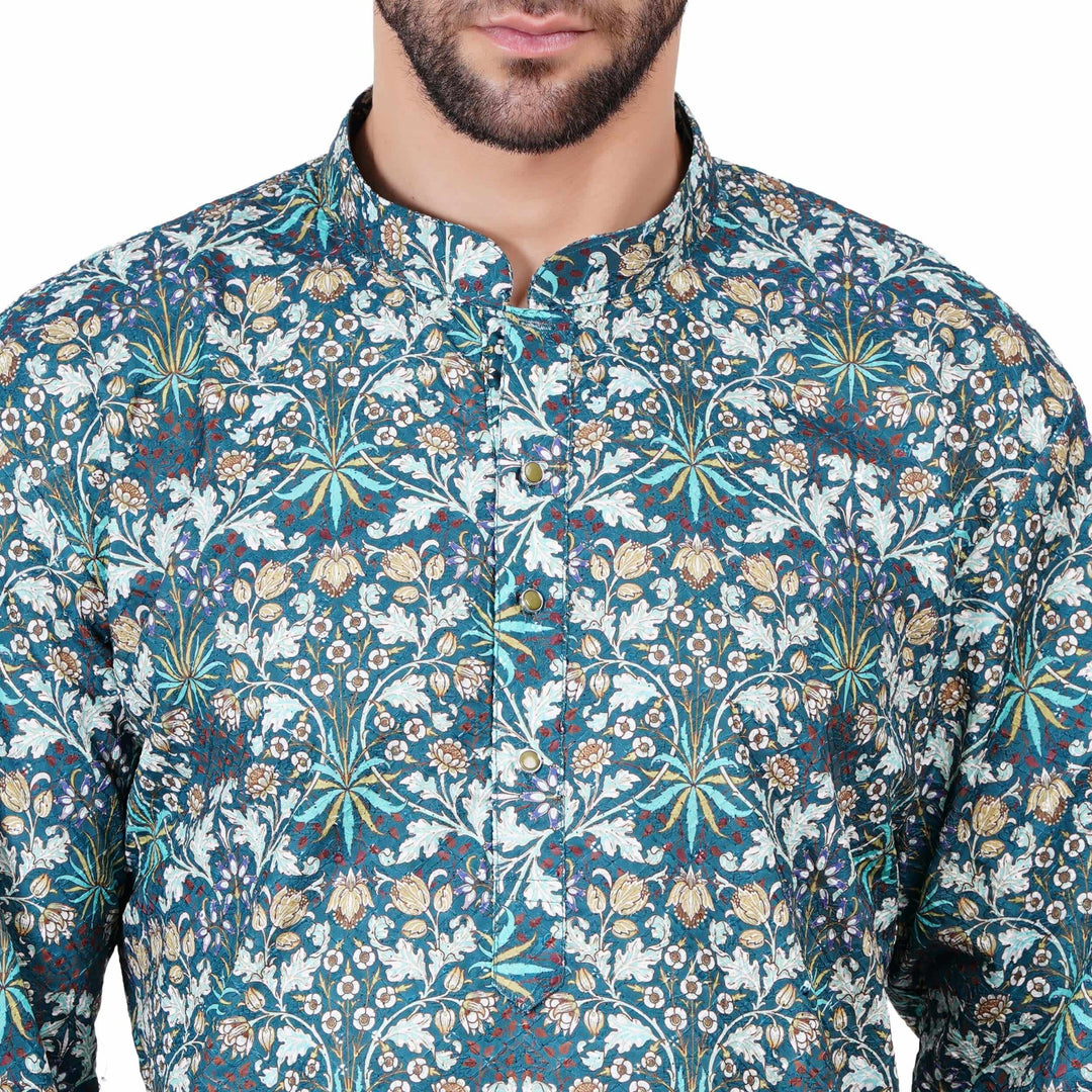 Mens Festive Kurta Set green