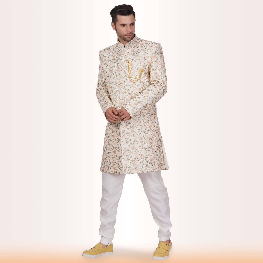 Fleur De Lis Sherwani for Men