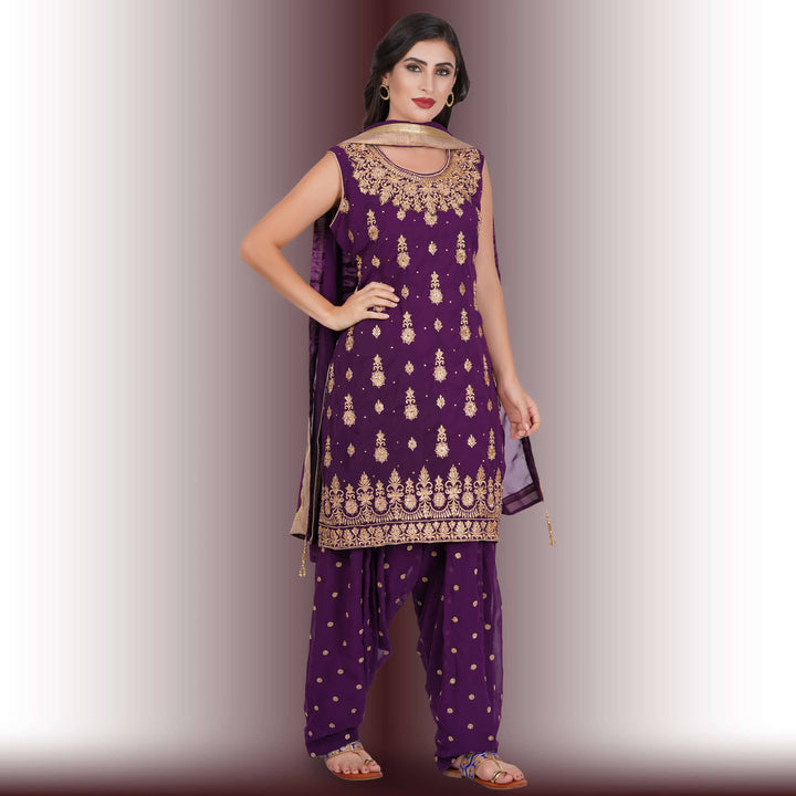 Georgette Patiala Dress