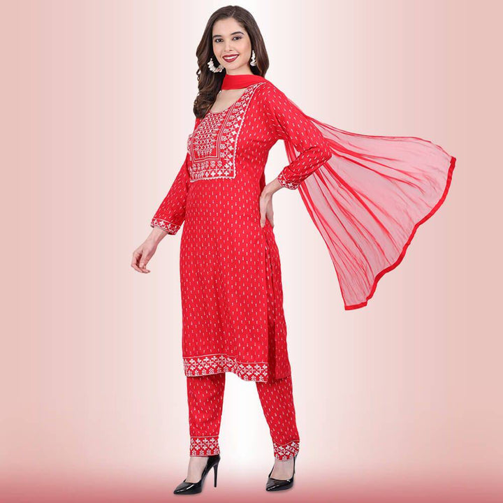 Indian Pant Suit With Resham Embroidery