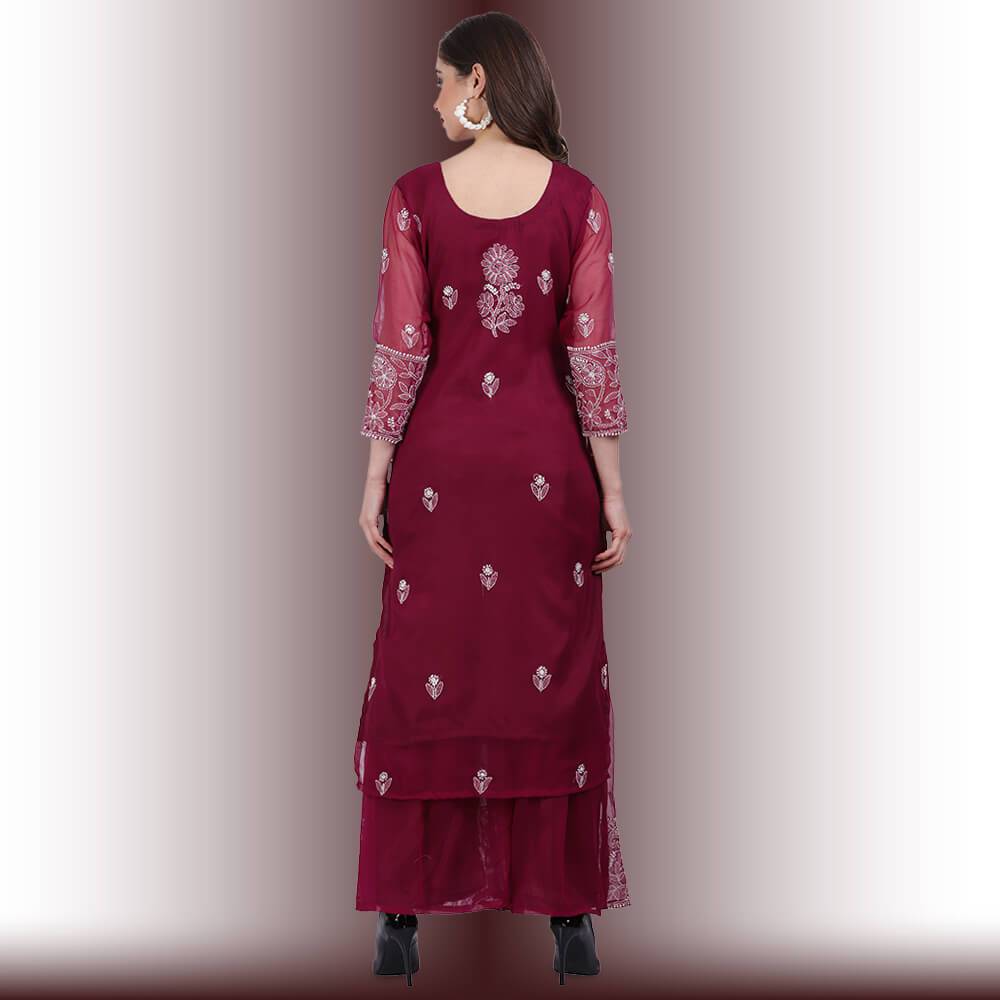 Chikankari Work Garara Dress