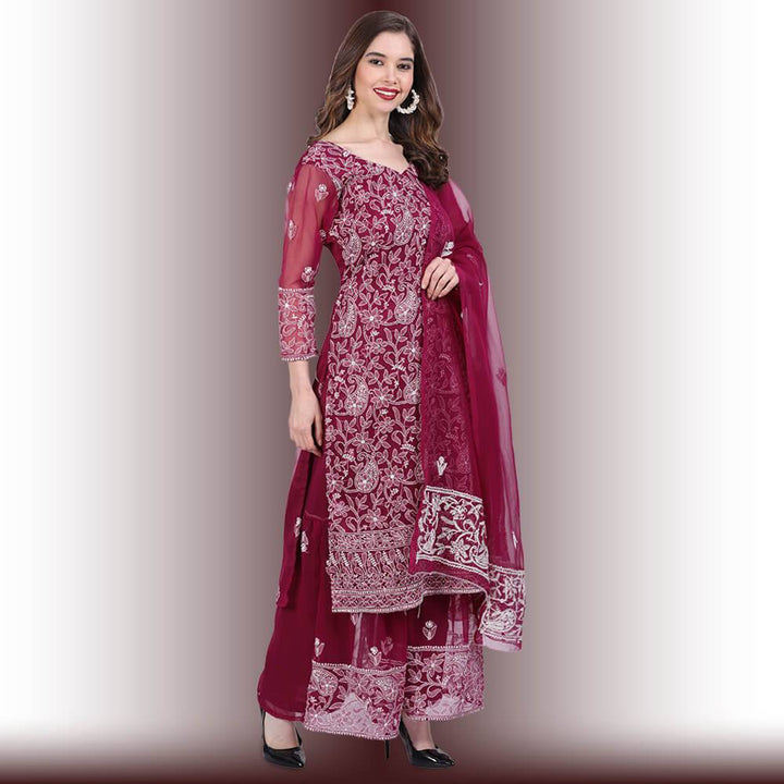 Chikankari Work Garara Dress