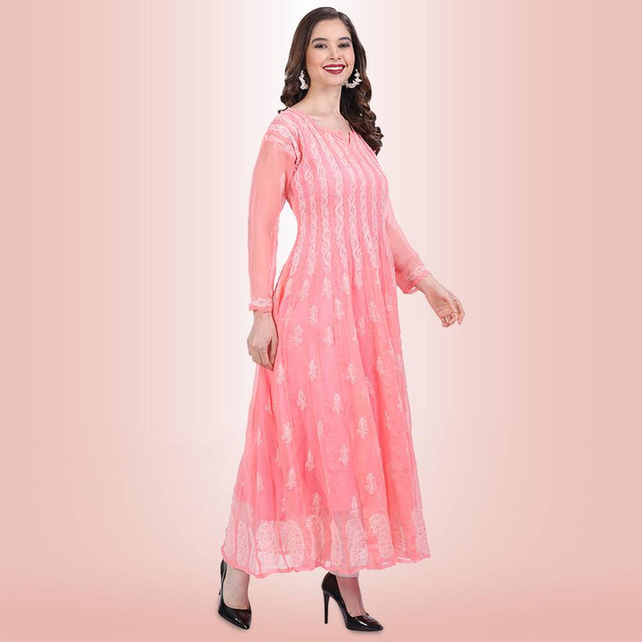 Chappan Kali Chikankari  Kurti